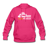 Women's Hoodie - Tacopreneur (White Logo) - fuchsia