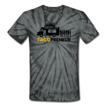 Unisex Tie Dye T-Shirt - Tacopreneur (Black Logo) - spider black