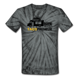 Unisex Tie Dye T-Shirt - Tacopreneur (Black Logo) - spider black