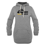 Women's Hoodie Dress - Tacopreneur (Black Logo) - heather gray