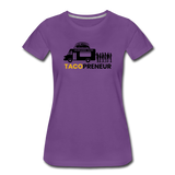 Women’s T-Shirt - Tacopreneur (Black Logo) - purple