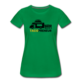 Women’s T-Shirt - Tacopreneur (Black Logo) - kelly green