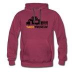 Men’s Premium Hoodie - Tacopreneur (Black Logo) - burgundy