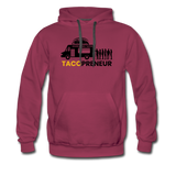 Men’s Premium Hoodie - Tacopreneur (Black Logo) - burgundy