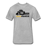 Fitted Men's T-Shirt - Tacopreneur (Black Logo) - heather gray