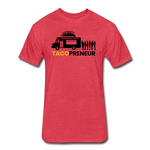 Fitted Men's T-Shirt - Tacopreneur (Black Logo) - heather red