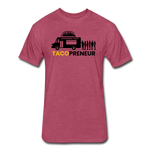 Fitted Men's T-Shirt - Tacopreneur (Black Logo) - heather burgundy