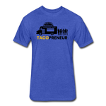 Fitted Men's T-Shirt - Tacopreneur (Black Logo) - heather royal