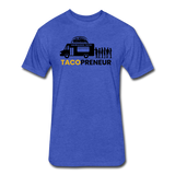 Fitted Men's T-Shirt - Tacopreneur (Black Logo) - heather royal