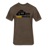 Fitted Men's T-Shirt - Tacopreneur (Black Logo) - heather espresso