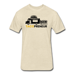 Fitted Men's T-Shirt - Tacopreneur (Black Logo) - heather cream