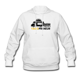 Women's Hoodie - Tacopreneur (Black Logo) - white