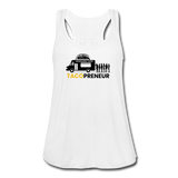 Women's Flowy Tank Top - Tacopreneur (Black Logo) - white