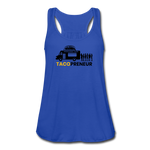 Women's Flowy Tank Top - Tacopreneur (Black Logo) - royal blue