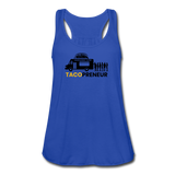 Women's Flowy Tank Top - Tacopreneur (Black Logo) - royal blue