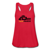 Women's Flowy Tank Top - Tacopreneur (Black Logo) - red