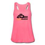 Women's Flowy Tank Top - Tacopreneur (Black Logo) - neon pink