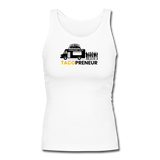 Women's Fitted Tank - Tacopreneur (Black Logo) - white