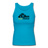 Women's Fitted Tank - Tacopreneur (Black Logo) - turquoise