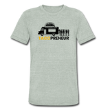 Men's Tri-Blend T-Shirt - Tacopreneur (Black Logo) - heather gray