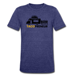 Men's Tri-Blend T-Shirt - Tacopreneur (Black Logo) - heather indigo