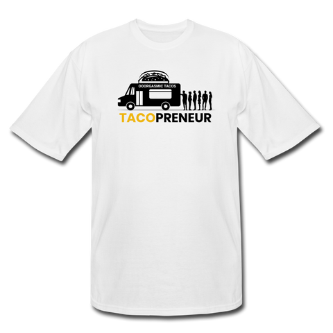 Men's Tall T-Shirt - Tacopreneur (Black Logo) - white