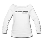 Women's Wideneck Sweatshirt - Diet Starts Tuesday (Black Logo) - white