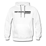 Men’s Premium Hoodie - Diet Starts Tuesday (Black Logo) - white