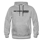 Men’s Premium Hoodie - Diet Starts Tuesday (Black Logo) - heather gray