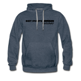 Men’s Premium Hoodie - Diet Starts Tuesday (Black Logo) - heather denim