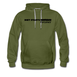 Men’s Premium Hoodie - Diet Starts Tuesday (Black Logo) - olive green