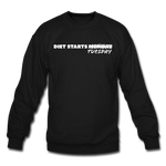 Crewneck Sweatshirt - Diet Starts Tuesday (White Logo) - black