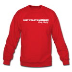 Crewneck Sweatshirt - Diet Starts Tuesday (White Logo) - red