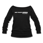 Women's Wideneck Sweatshirt - Diet Starts Tuesday (White Logo) - black