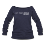 Women's Wideneck Sweatshirt - Diet Starts Tuesday (White Logo) - melange navy