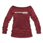 Women's Wideneck Sweatshirt - Diet Starts Tuesday (White Logo) - cardinal triblend