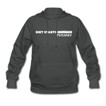 Women's Hoodie - Diet Starts Tuesday (White Logo) - asphalt