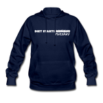 Women's Hoodie - Diet Starts Tuesday (White Logo) - navy