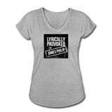 Women's V-Neck T-Shirt - Lyrically Provoked - heather gray