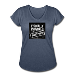 Women's V-Neck T-Shirt - Lyrically Provoked - navy heather