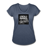 Women's V-Neck T-Shirt - Lyrically Provoked - navy heather