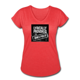 Women's V-Neck T-Shirt - Lyrically Provoked - heather red