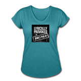 Women's V-Neck T-Shirt - Lyrically Provoked - heather turquoise