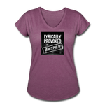 Women's V-Neck T-Shirt - Lyrically Provoked - heather plum