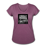 Women's V-Neck T-Shirt - Lyrically Provoked - heather plum