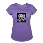 Women's V-Neck T-Shirt - Lyrically Provoked - purple heather