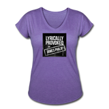 Women's V-Neck T-Shirt - Lyrically Provoked - purple heather