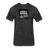 Fitted Men's T-Shirt - Lyrically Provoked - heather black