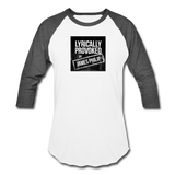 Baseball T-Shirt - Lyrically Provoked - white/charcoal