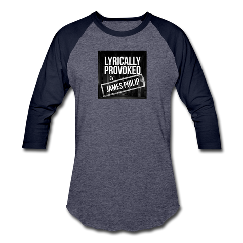 Baseball T-Shirt - Lyrically Provoked - heather blue/navy